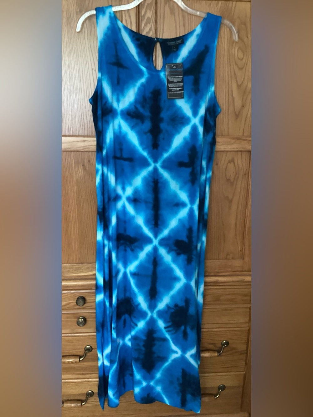 Beautiful Blue Tie-Dye Maxi Dress NWT
